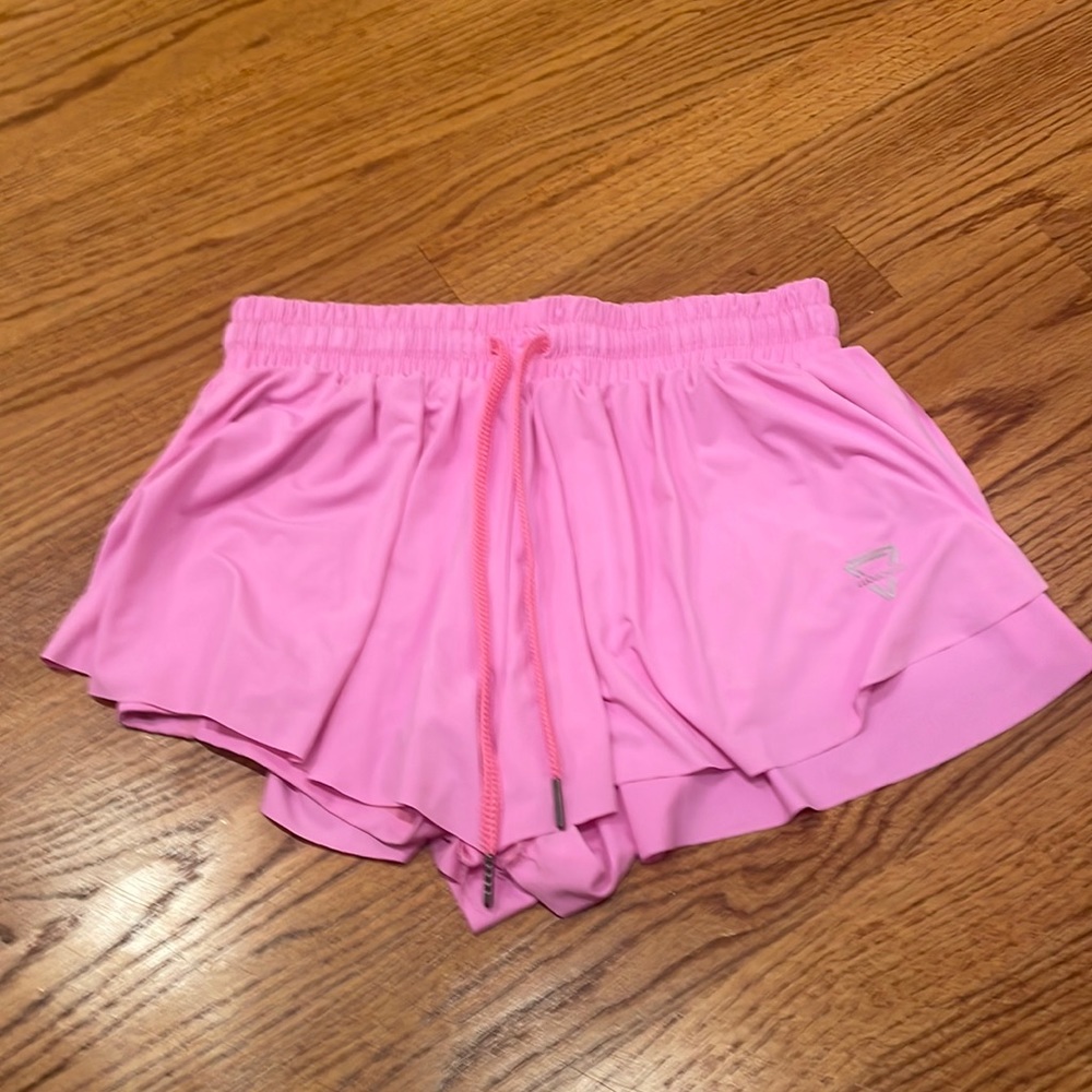 luogongzi Flowy Running Shorts Athletic Womens Workout Biker Spandex Size Small